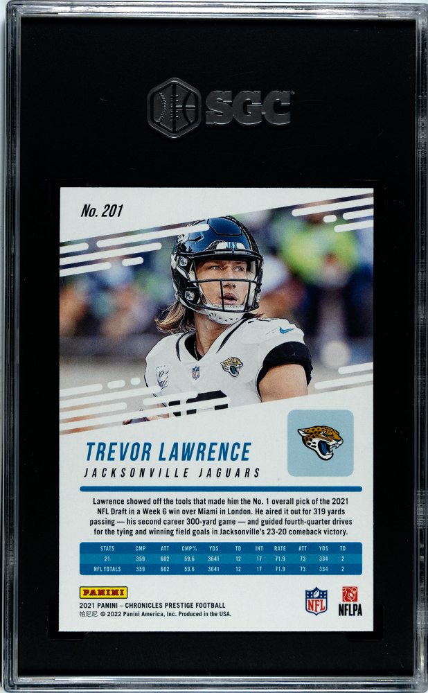 2021 Panini Chronicles Trevor Lawrence Prestige #201 SGC 9.5