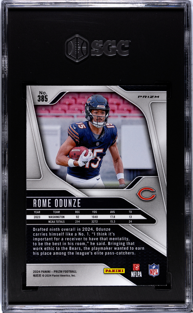2024 Panini Prizm Rome Odunze Lazer #385 SGC 9