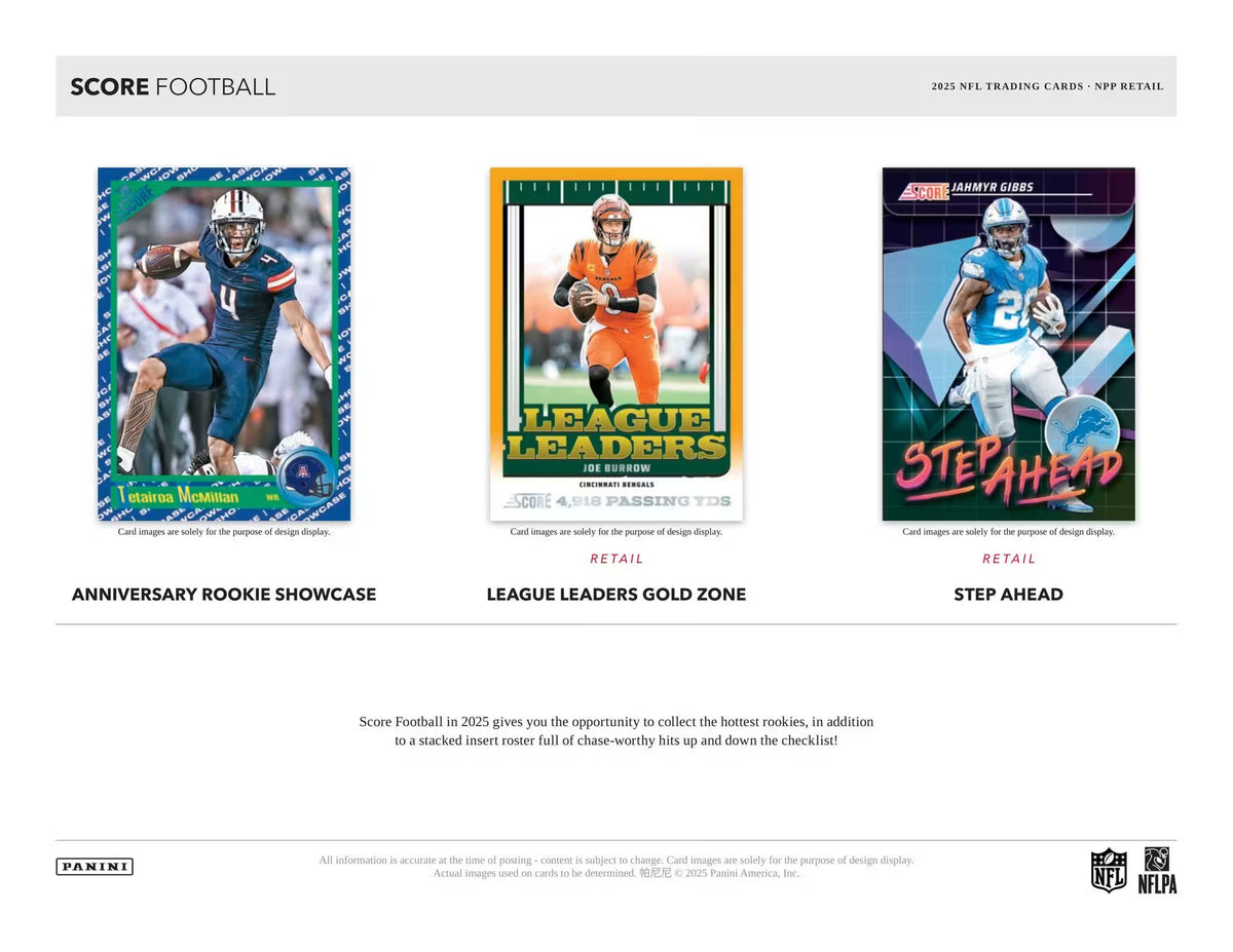 2025 Panini Score Football Retail Box