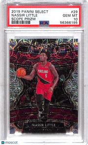 2019 Panini Select Nassir Little #29 Scope Prizm PSA 10