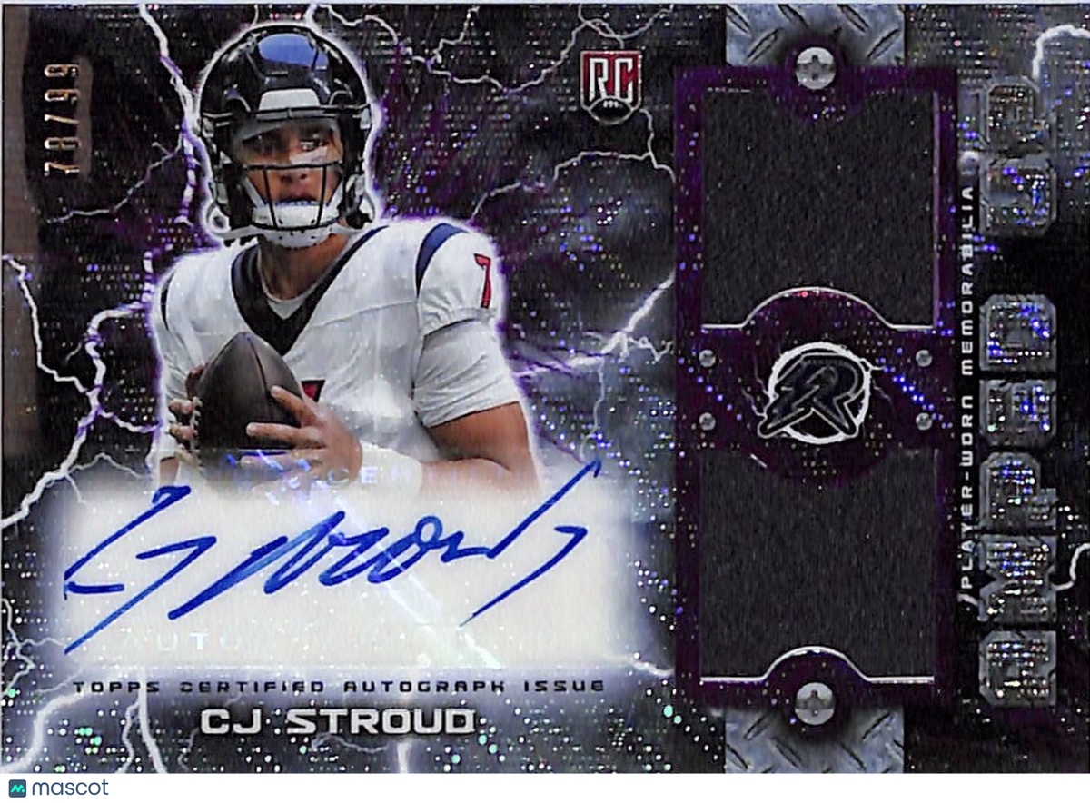 2023 Topps Composite Resurgence C.J. Stroud Auto Purple /99 Rookie Patch Texans