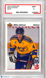 1991-92 Upper Deck Niklas Lidstrom Rookie #26 BSG 9 Sweden