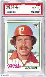 1978 Topps Mike Schmidt #360 PSA 8 Philadelphia Phillies