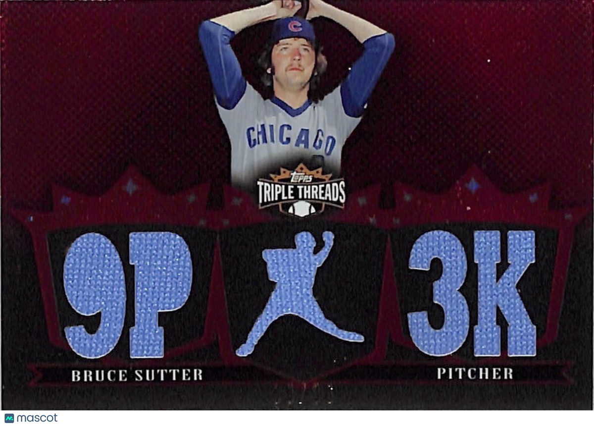 2007 Topps Triple Threads Bruce Sutter Red /36 Relic #TTR-121 Chicago Cubs