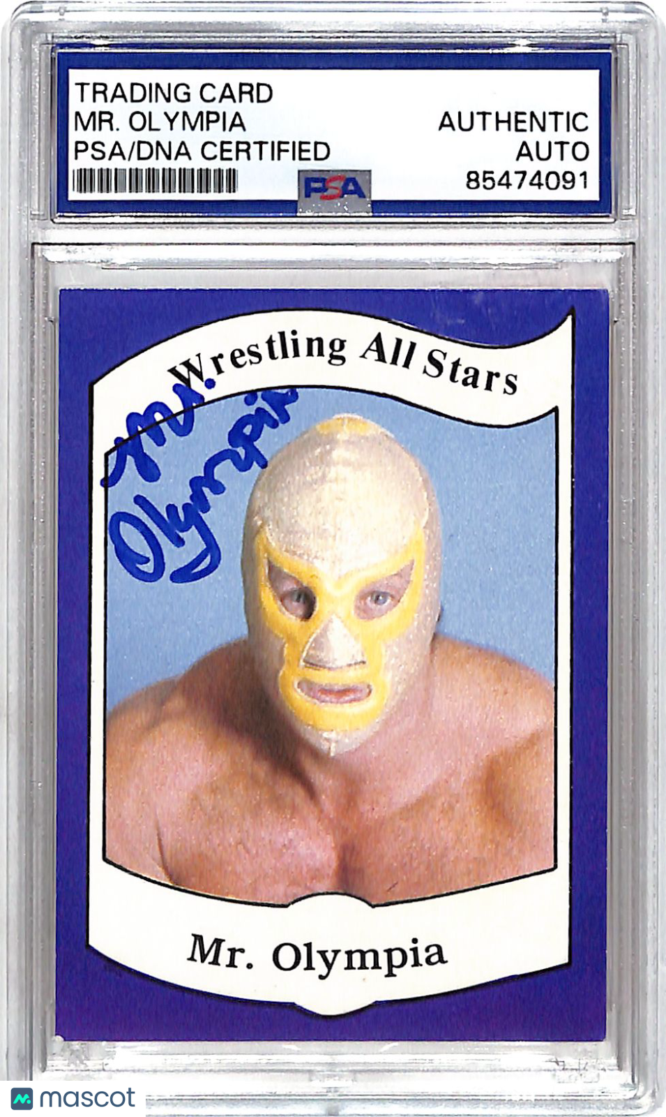 1983 Wrestling All-Stars Series A MR. Olympia Auto Autograph PSA Authentic