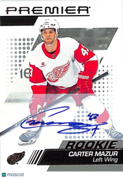 2025-26 Upper Deck Premier Hockey Carter Mazur Auto Rookie #116 Red Wings