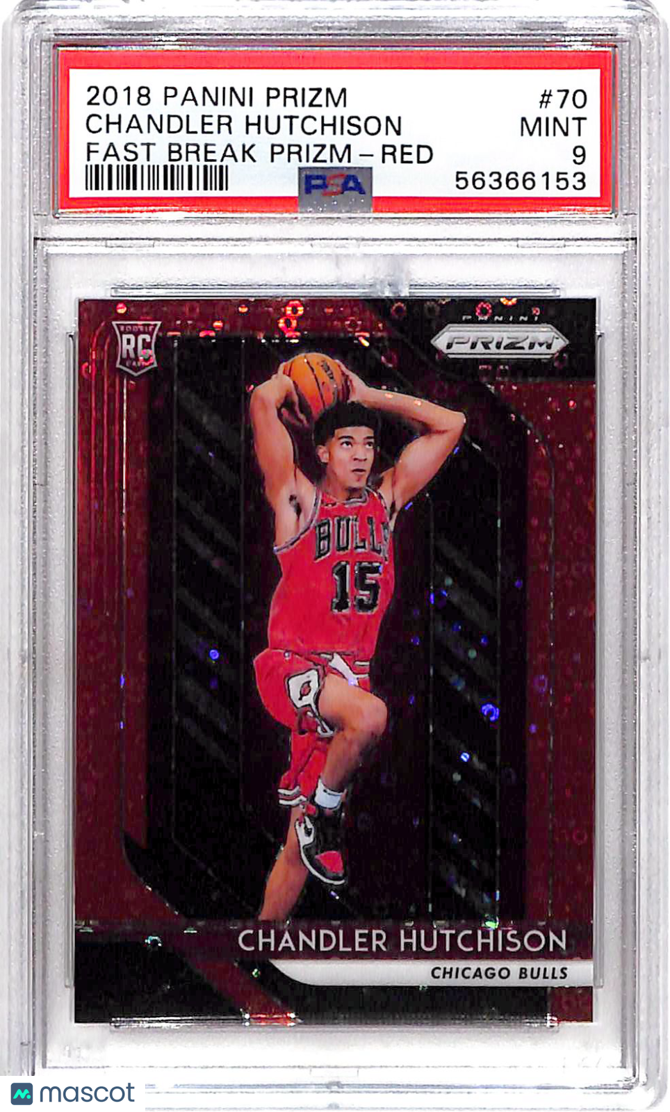 2018 Panini Prizm Chandler Hutchison #70 Fast Break Red PSA 9