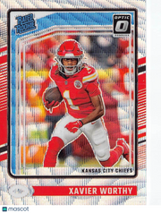 2024 Panini Donruss Optic Xavier Worthy Silver Wave /300 Rookie #300 Chiefs