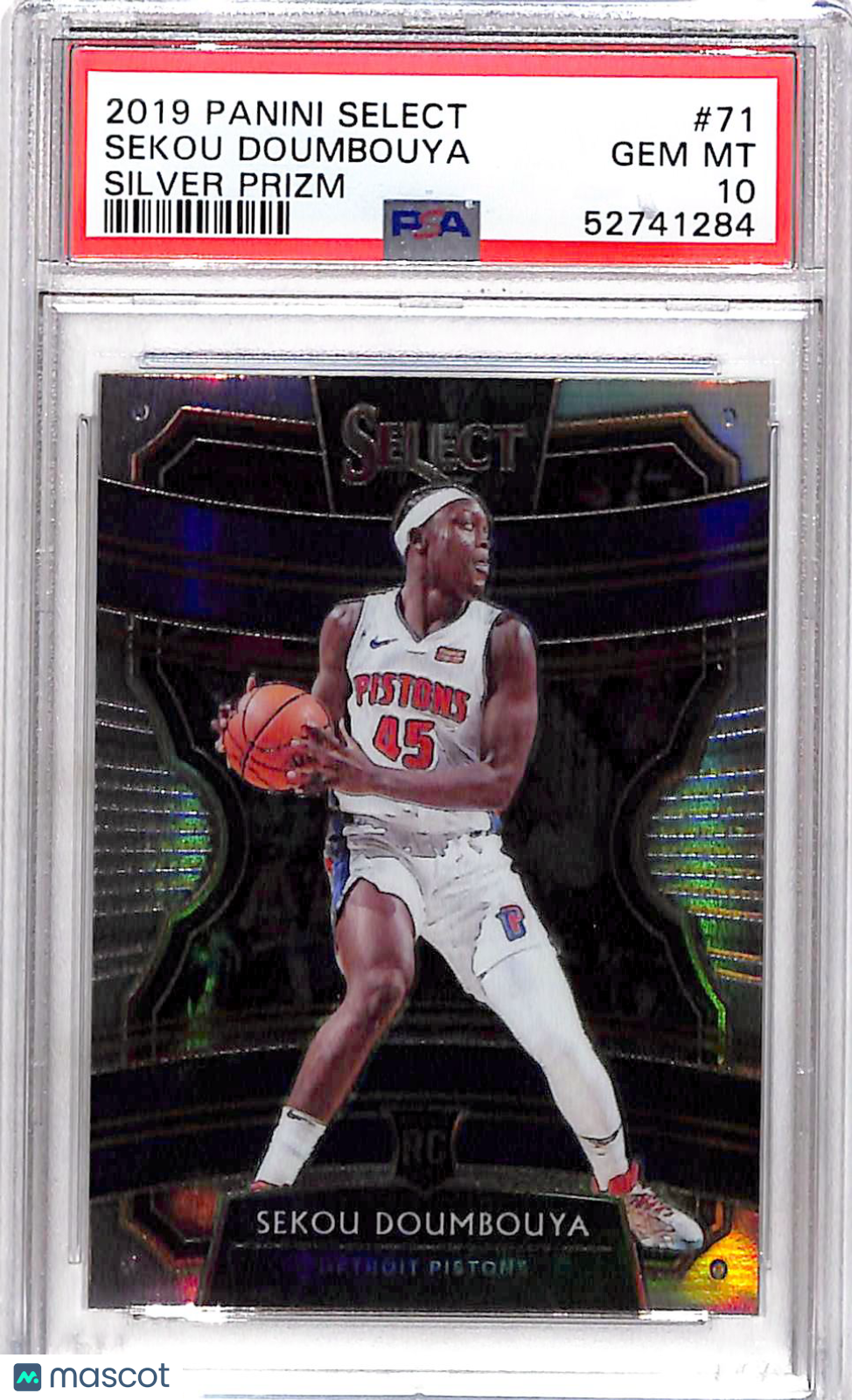 2019 Panini Select Sekou Doumbouya #71 Silver Prizm PSA 10