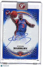 2025-26 Topps Pristine Stephon Marbury Autograph Blue /75 #PA-SM New York Knicks