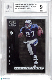 2000 Playoff Momentum Eddie George Graded Series /210 #91 BGS 9 Tennessee Titans