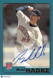 2018 Topps Archives Fan Favorites Autographs Brad Radke #FFA-BR Minnesota Twins