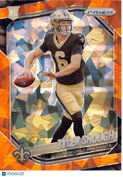 2025 Panini Prizm Football Tyler Shough Orange Ice Rookie RC #327 Saints