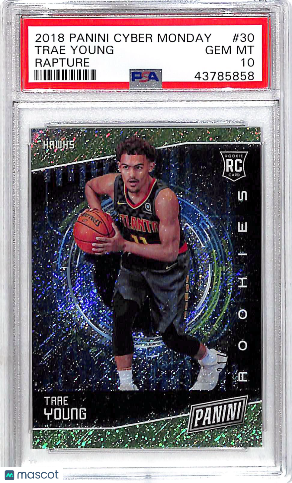 2018 Panini Cyber Monday Trae Young Rapture /25 Rookie #30 PSA 10 Atlanta Hawks