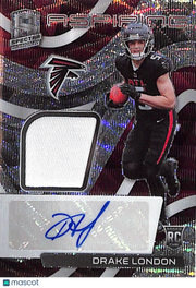 2022 Panini Spectra Aspiring Drake London /25 Autograph Patch RC #APA-DLO