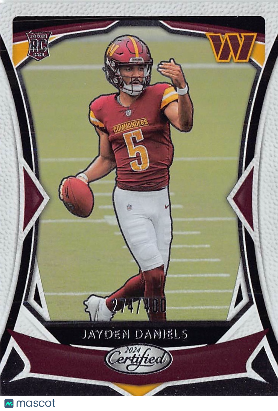 2024 Panini Certified Football Jayden Daniels Rookie Silver /400 #102 Commanders