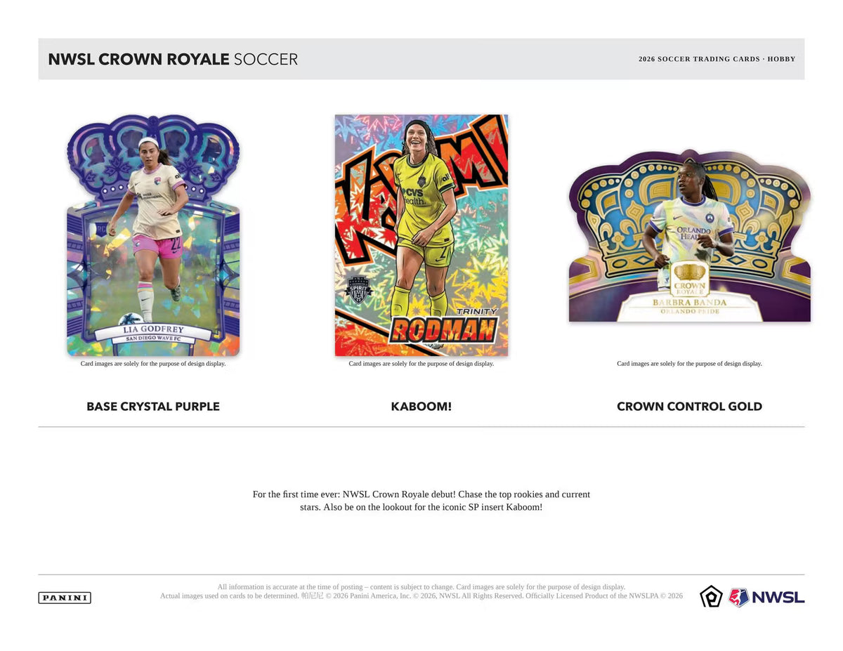 2026 Panini Crown Royale NWSL Soccer Hobby Box