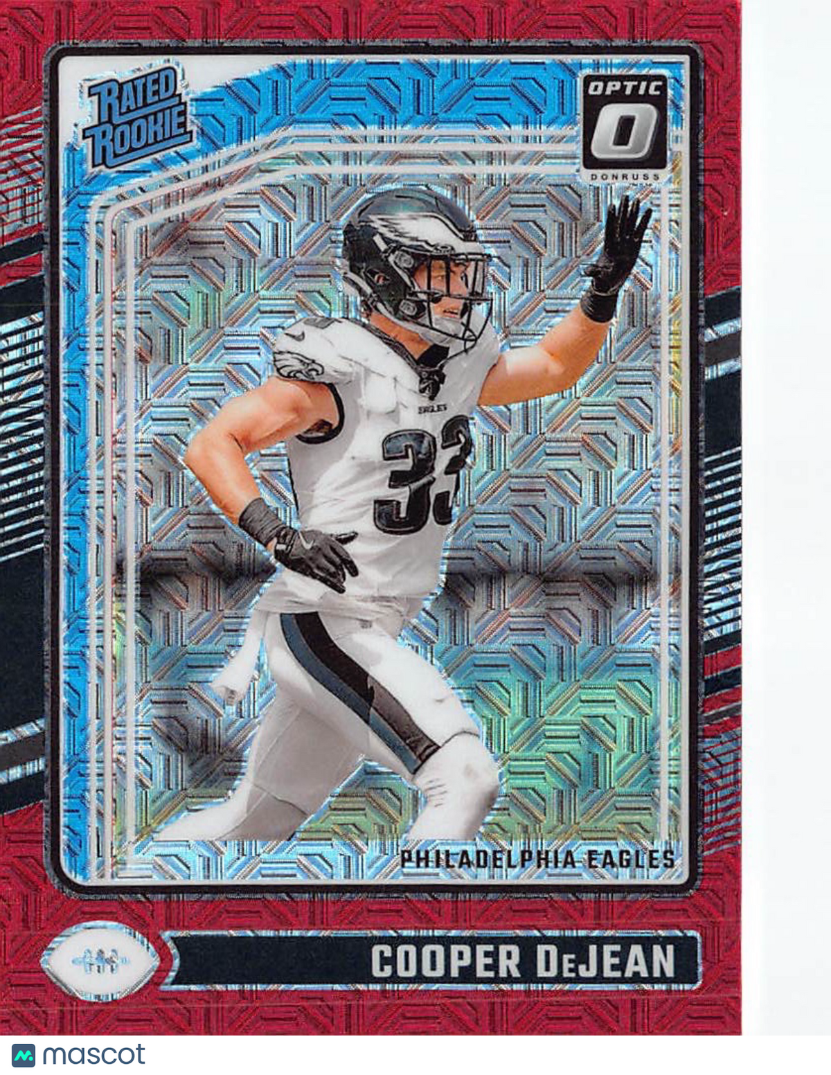 2024 Panini Donruss Optic Cooper DeJean Red Mojo Refractor Rookie #221 Eagles