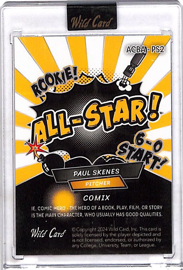 2024 Wild Card Auto Mania Comix Paul Skenes Rookie /25 #ACBA-PS2 Pirates