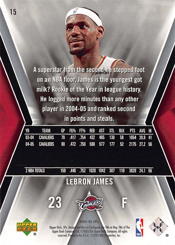 2004-05 Upper Deck LeBron James #23 Cleveland Cavaliers