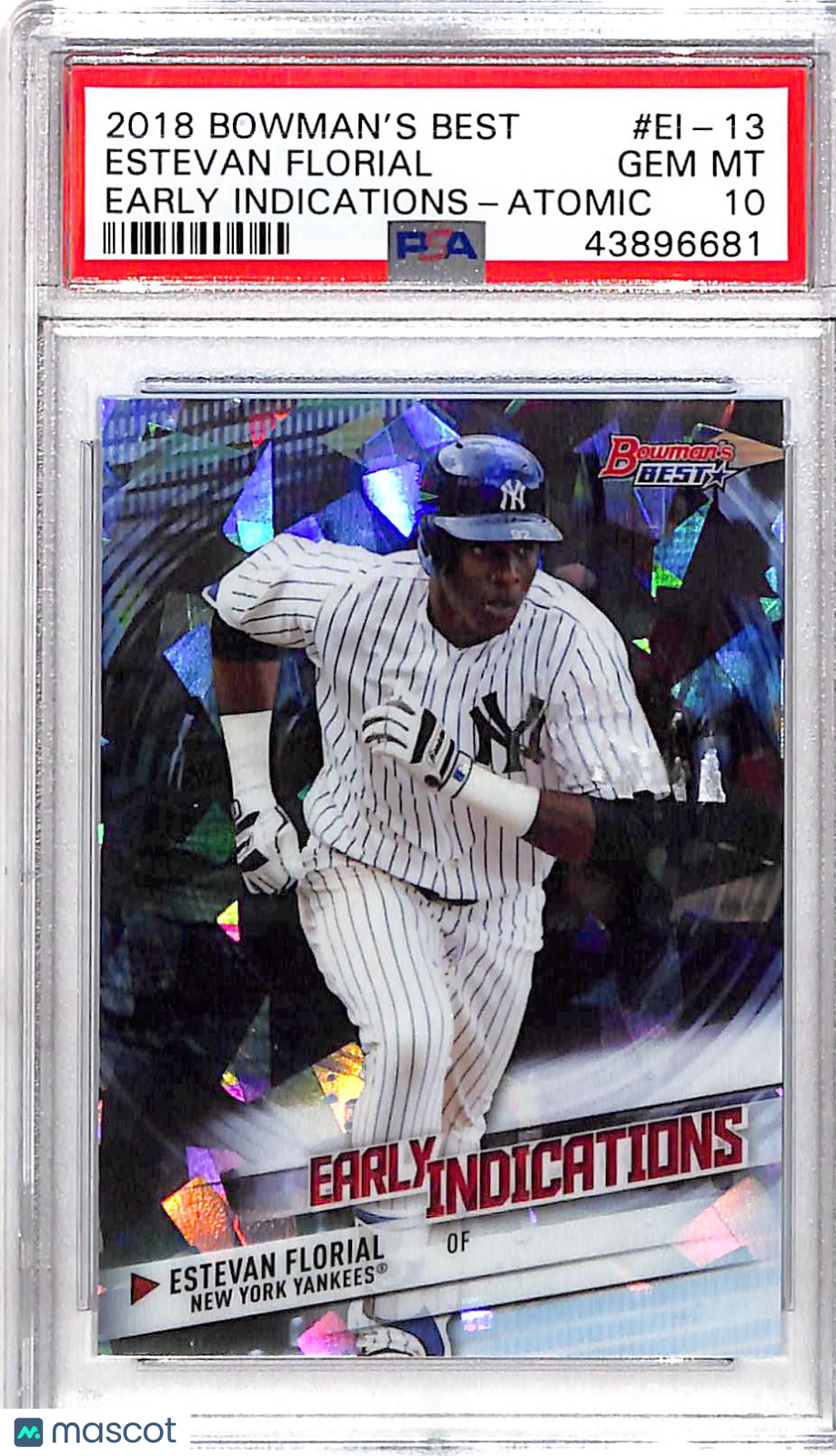 2018 Bowman's Best Early Indications Estevan Florial #EI-13 Atomic PSA 10