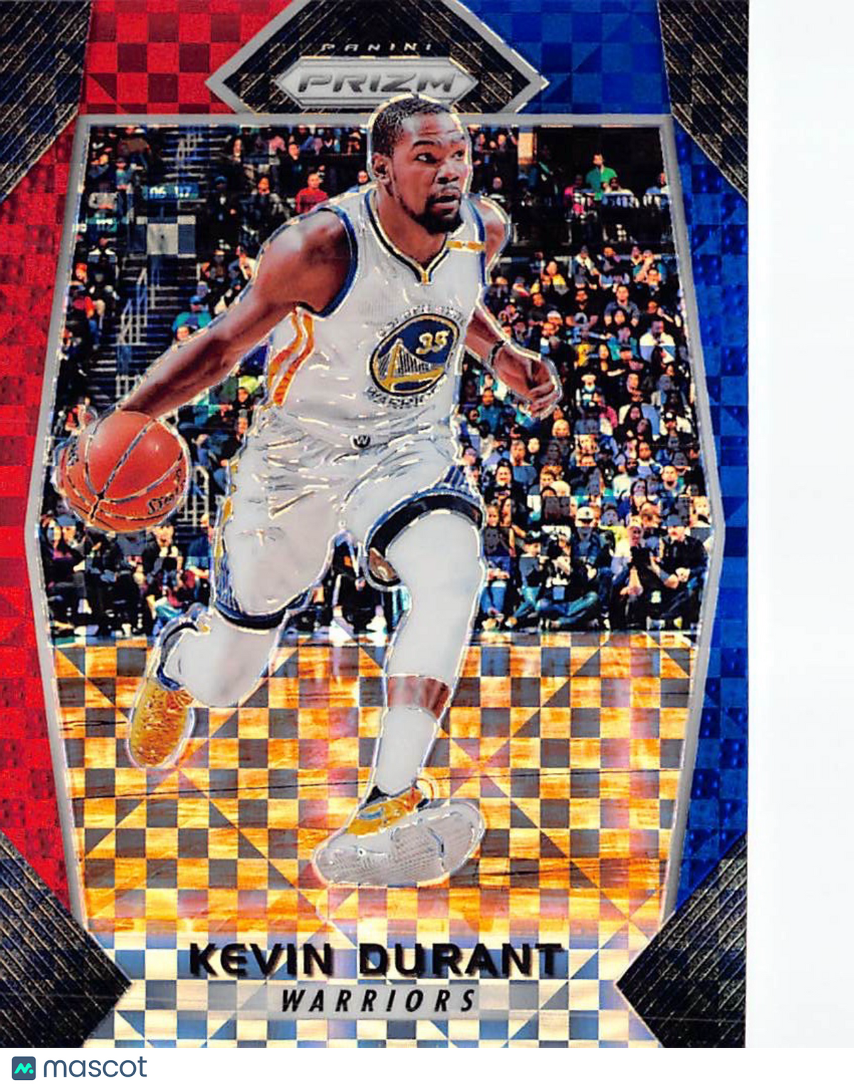 2017-18 Panini Prizm Kevin Durant Red White Blue #44 Golden State Warriors