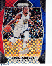 2017-18 Panini Prizm Kevin Durant Red White Blue #44 Golden State Warriors
