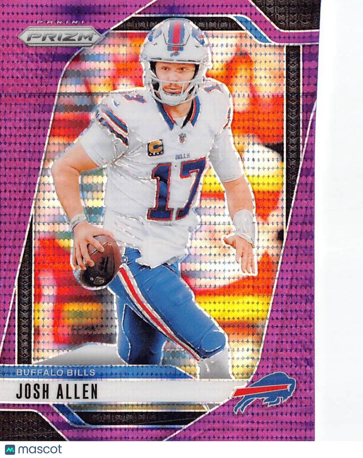 2024 Panini Prizm Football Josh Allen Purple Disco #28 Buffalo Bills