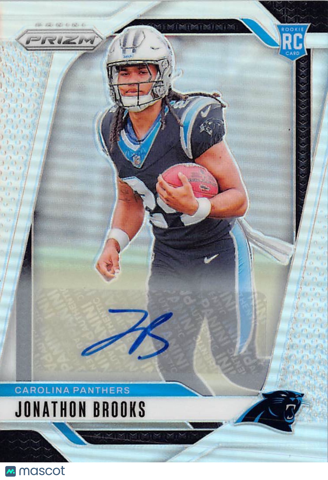 2024 Panini Prizm Jonathon Brooks Rookie Autograph Silver RC #357 Panthers