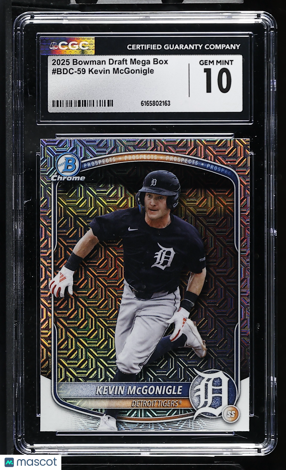 2025 Bowman Draft Mega Box Kevin McGonigle Rookie #BDC-59 CGC 10 Detroit Tigers