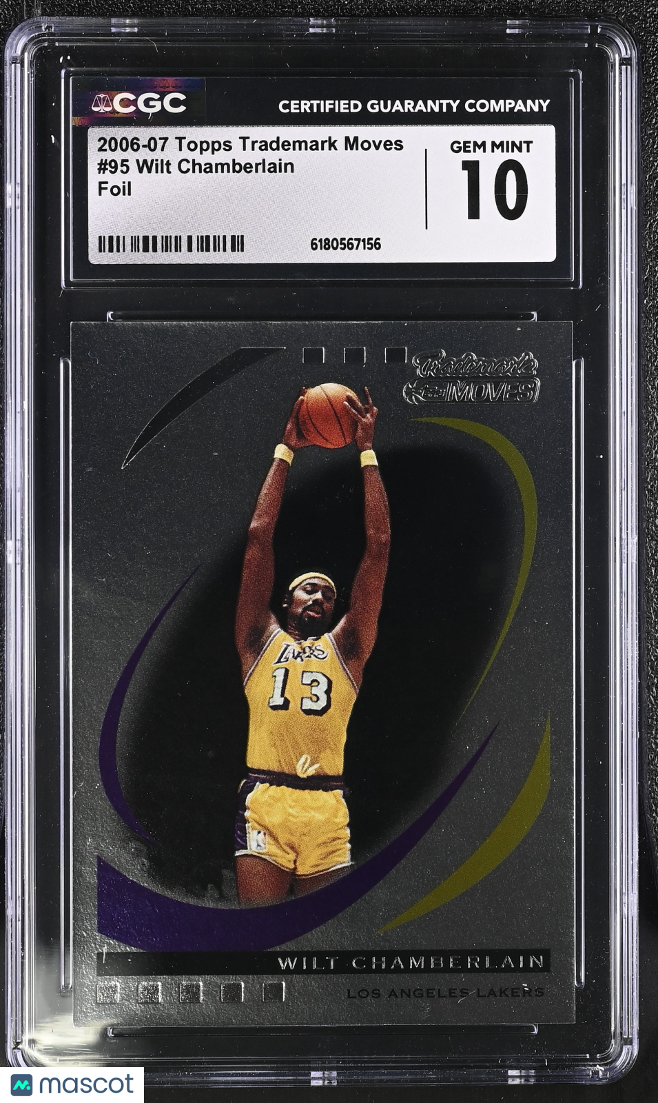 2006-07 Topps Trademark Moves Wilt Chamberlain Foil #95 CGC 10 Lakers