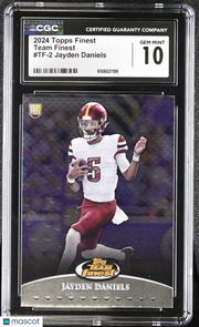 2024 Topps Finest Jayden Daniels Rookie Team Finest #TF-2 CGC 10 Commanders
