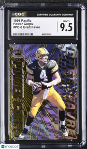 1996 Pacific Brett Favre Power Corps #PC-8 CGC 9.5 Green Bay Packers