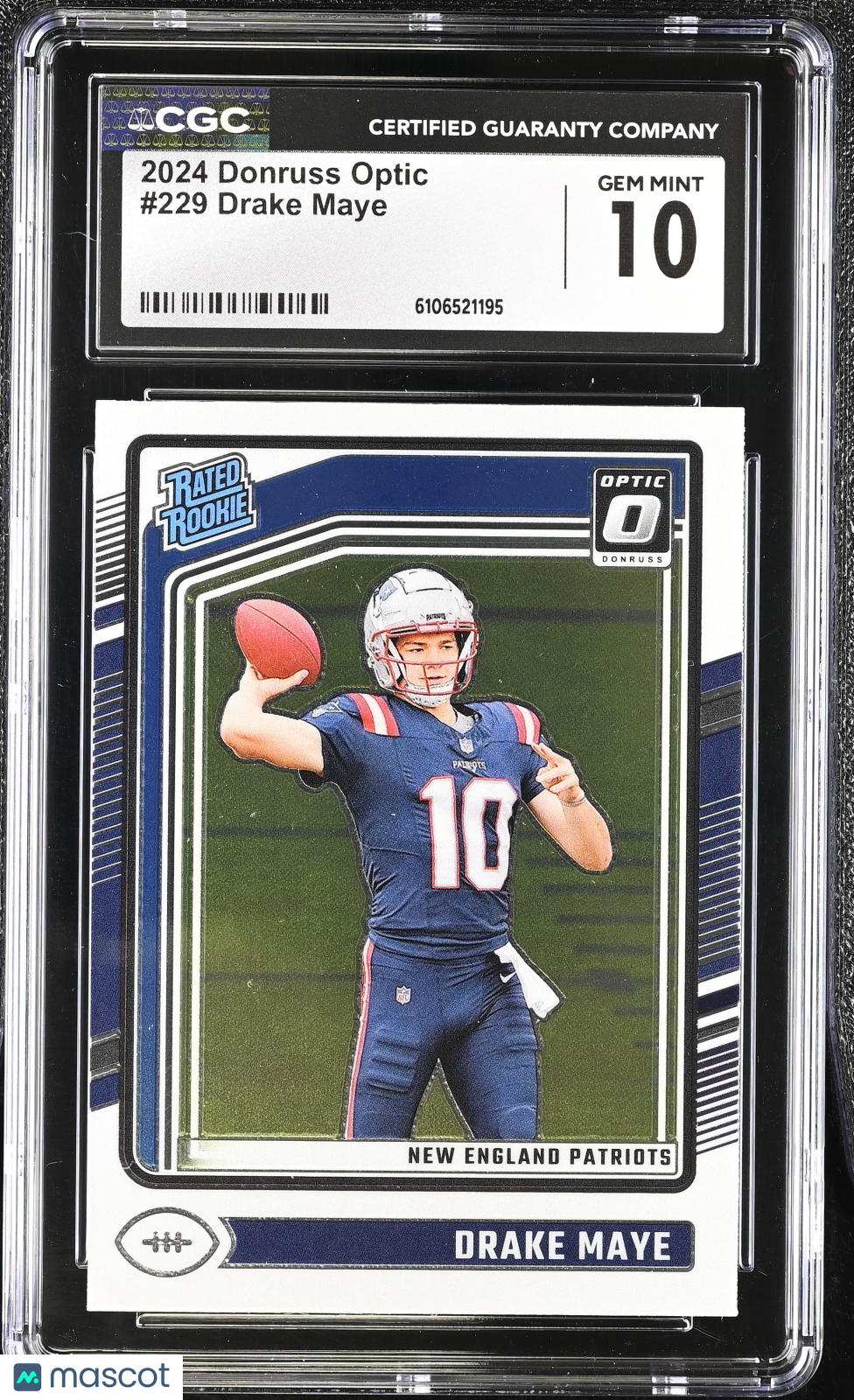 2024 Donruss Optic Drake Maye Rookie #229 CGC 10 New England Patriots