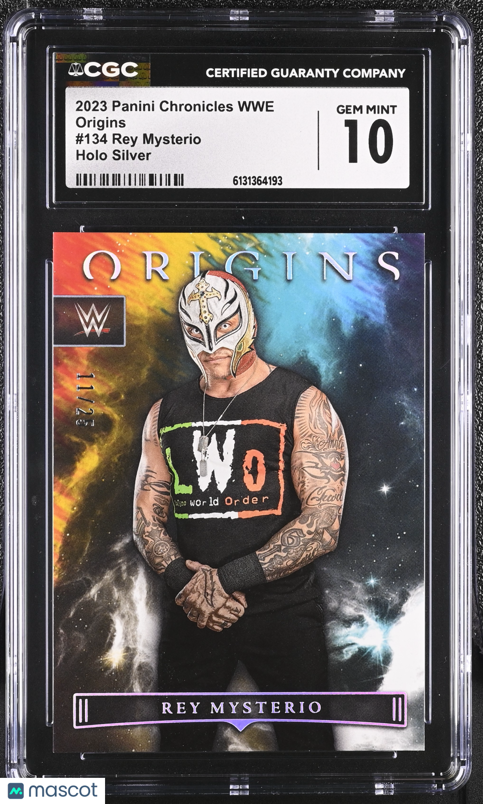 2023 Panini Chronicles WWE Rey Mysterio Holo Silver /25 Origins #134 CGC 10