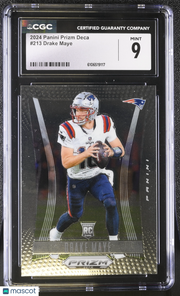 2024 Panini Prizm Deca Drake Maye #213 CGC 9