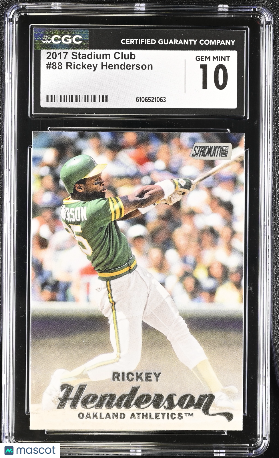 2017 Stadium Club Rickey Henderson #88 CGC 10 Oakland Athletics