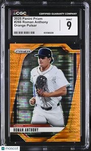 2025 Panini Prizm Roman Anthony Orange Pulsar #266 CGC 9