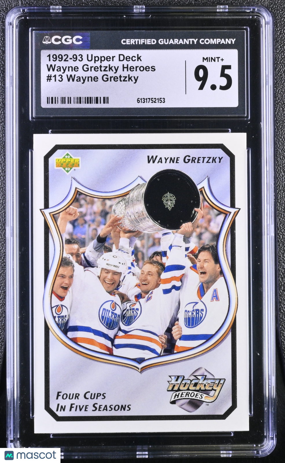 1992-93 Upper Deck Wayne Gretzky Wayne Gretzky Heroes #13 CGC 9.5 Oilers