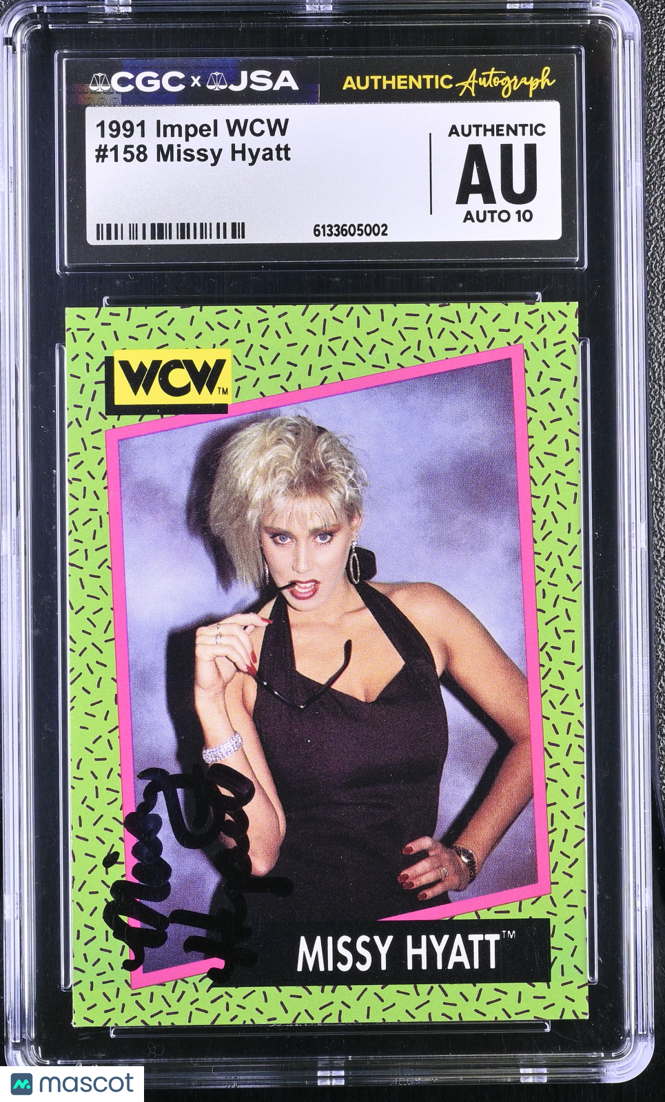 1991 Impel WCW Missy Hyatt #158 Auto Autograph CGC Authentic JSA