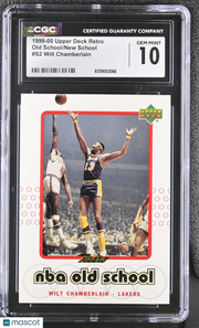 1999-00 Upper Deck Retro Wilt Chamberlain Old School/New School S2 CGC 10 Lakers