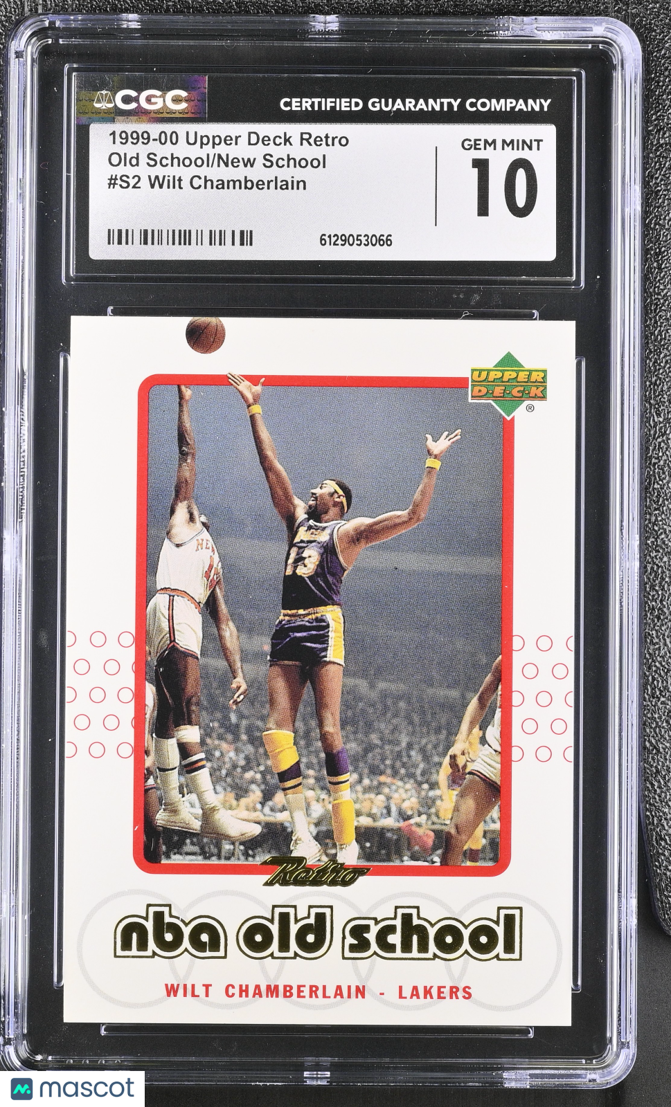 1999-00 Upper Deck Retro Wilt Chamberlain Old School/New School S2 CGC 10 Lakers