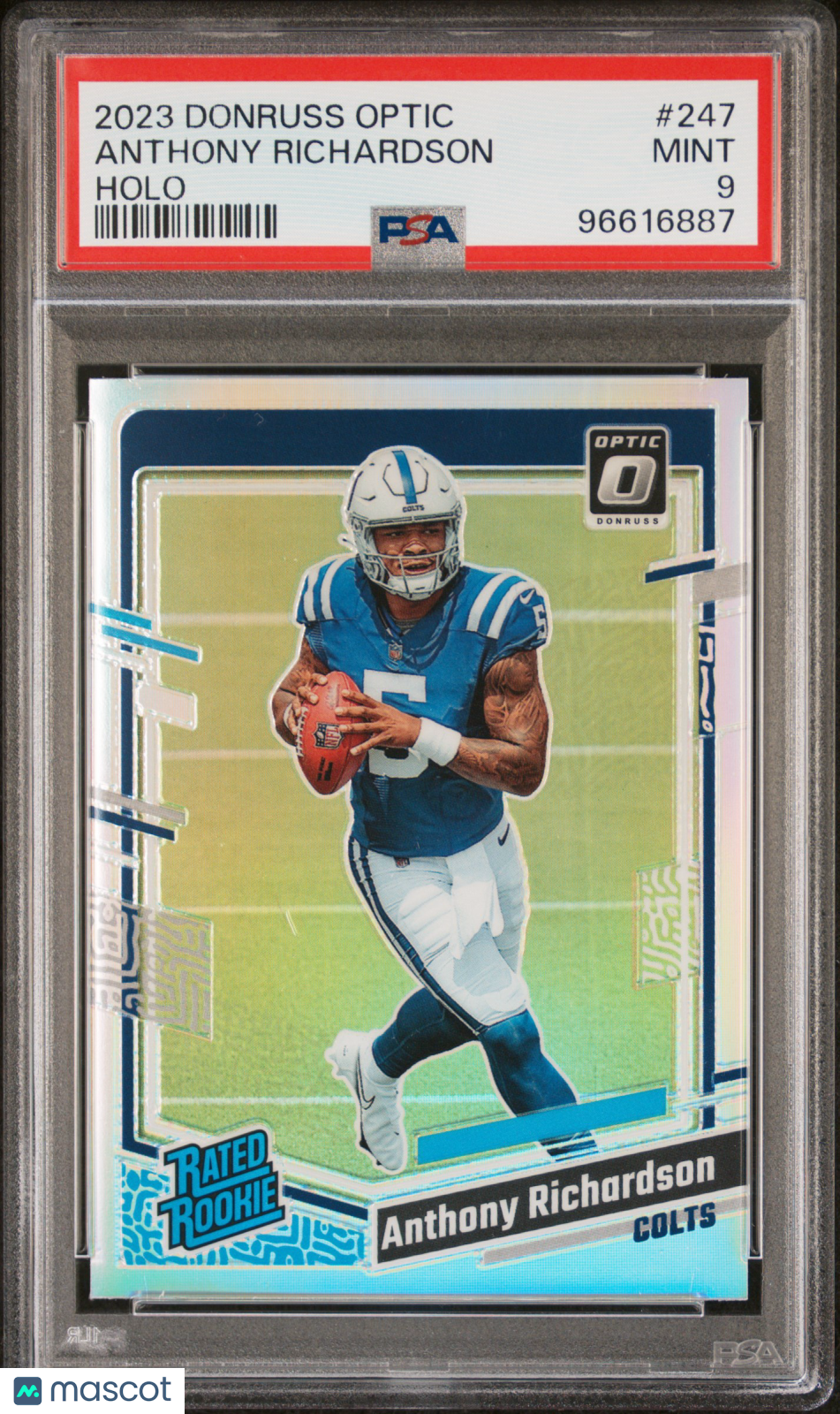 2023 Panini Donruss Optic Anthony Richardson Holo Rookie #247 PSA 9 Colts