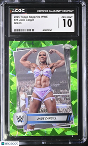 2025 Topps Sapphire WWE Jade Cargill Green /75 #25 CGC 10