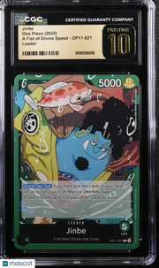 2025 One Piece A Fist Of Divine Speed Jinbe CGC 10 #OP11-021 Pristine