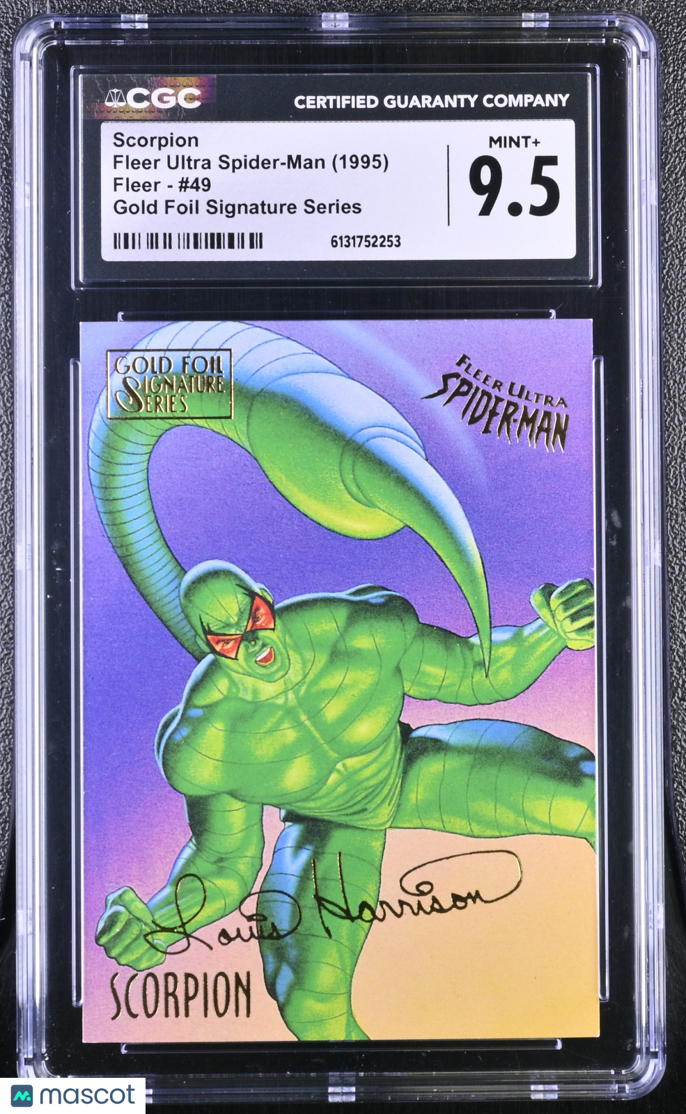 1995 Fleer Ultra Spider-Man Scorpion #49 Gold Foil Signature Series CGC 9.5