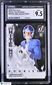 2025 Donruss Jaxson Dart White Hot Rookies #WHR-JXD CGC 9.5 New York Giants