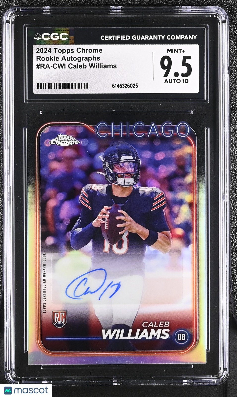 2024 Topps Chrome Caleb Williams Rookie Autographs #RA-CWI CGC 9.5 Chicago Bears