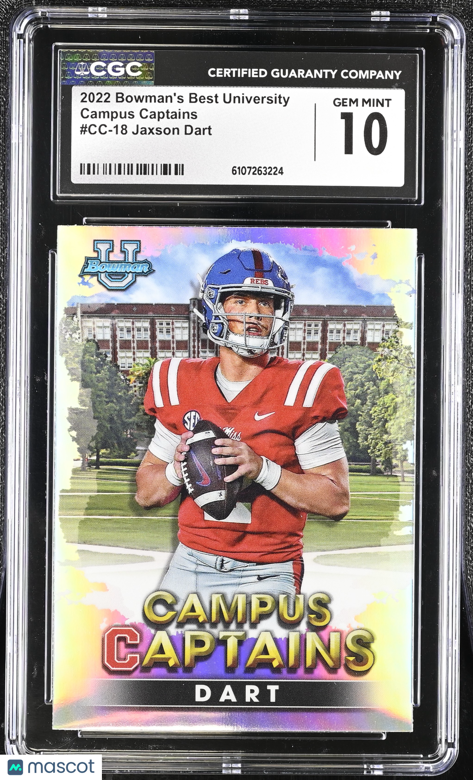 2022 Best University Jaxson Dart Rookie Campus Captains #CC-18 CGC 10 Ole Miss