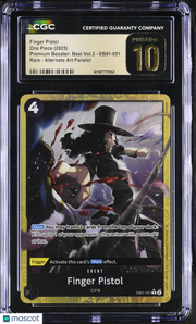 One Piece Premium Booster: Finger Pistol Alternate Art CGC 10 EB01-051 Pristine